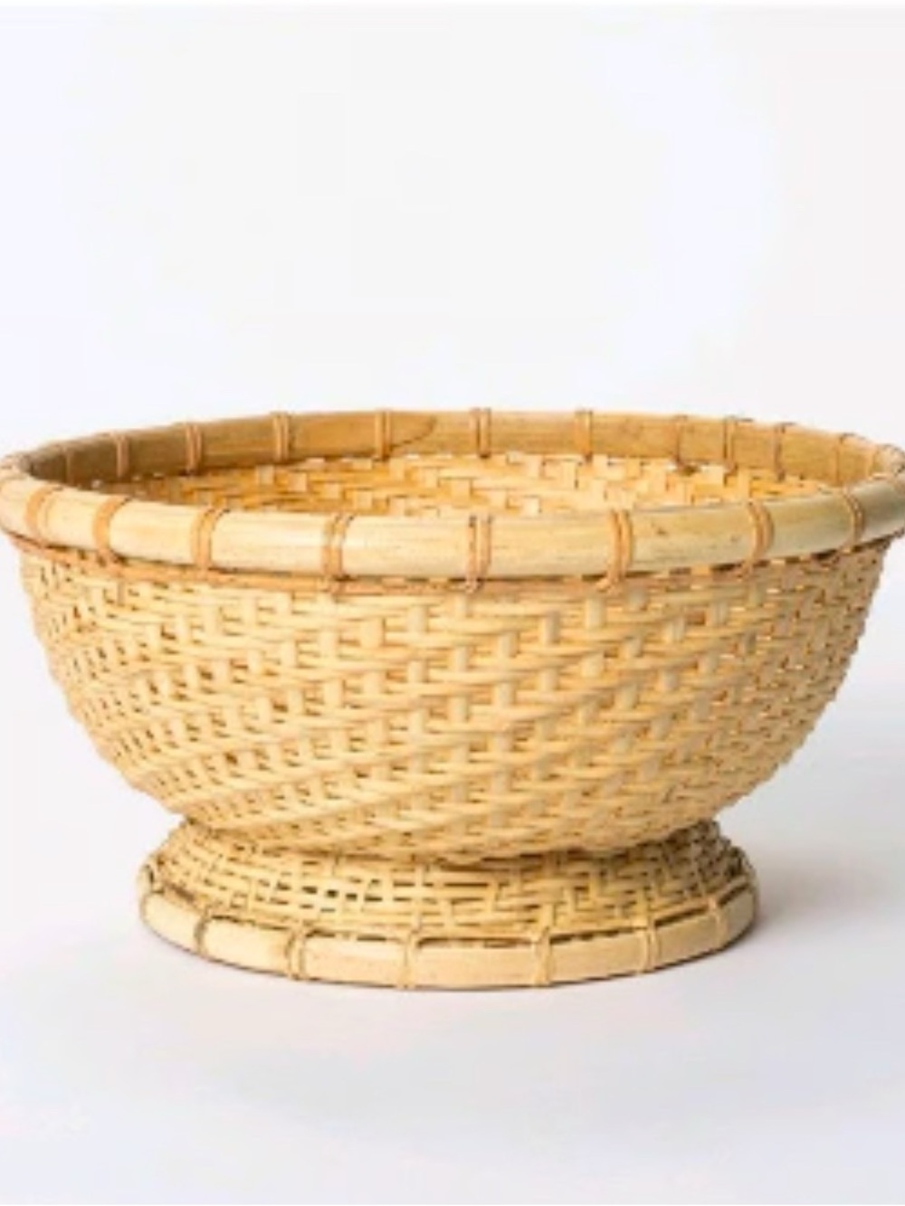 Studio McGee Natural Handwoven Bamboo Basket